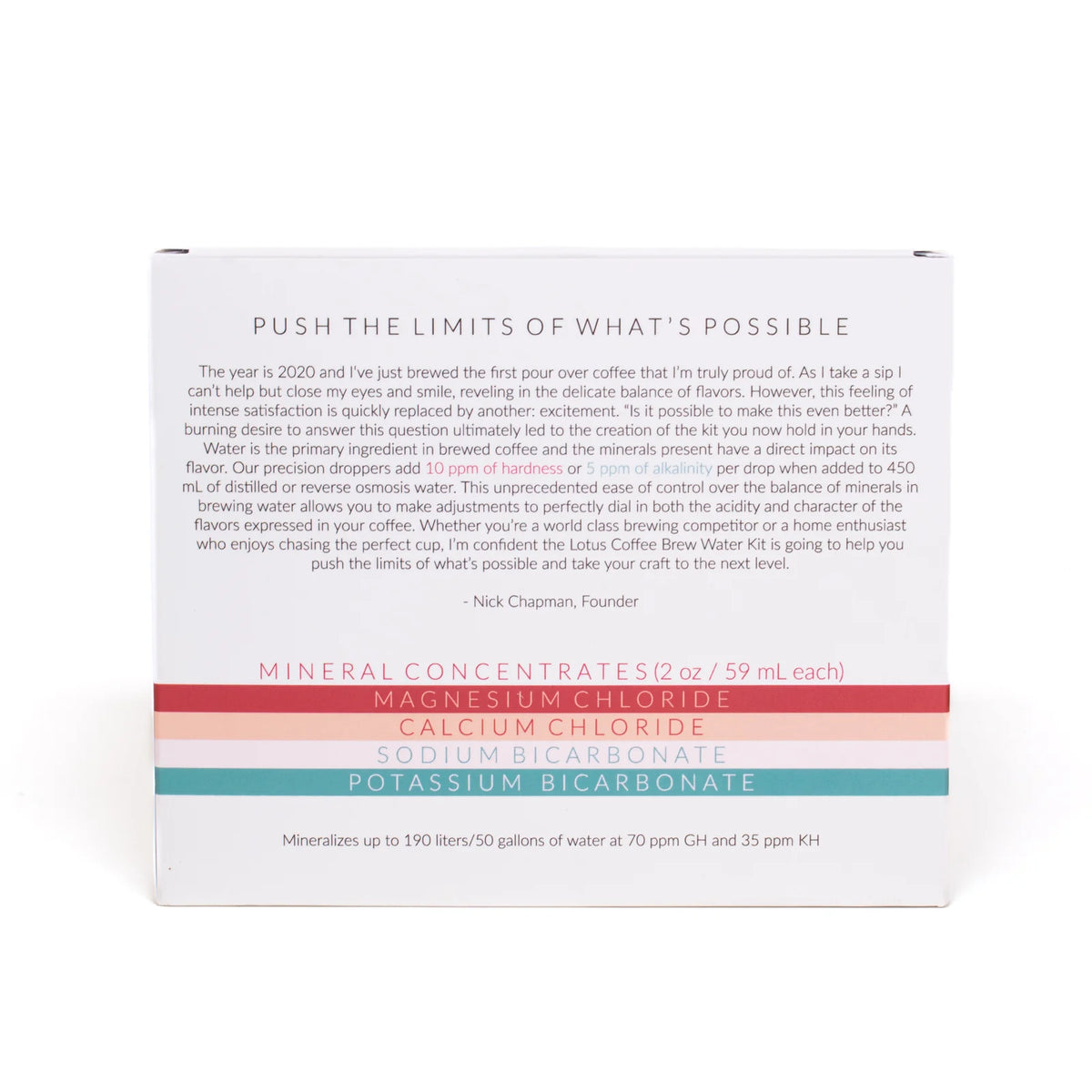 Lotus coffee brew water kit